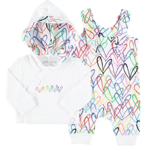 #Lovewall organic baby dungarees and hoodie gift set - James Goldcrown x From Babies with Love