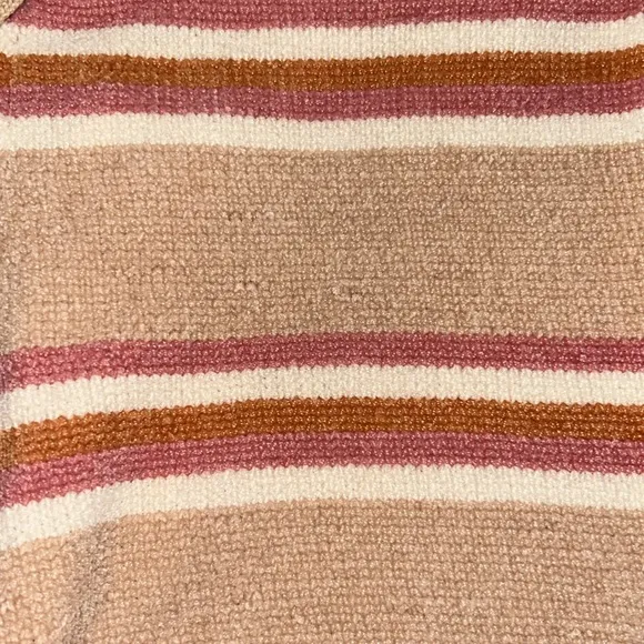 L*Space Sun Seeker Sweater Striped Shorts in Snow Lotus Size Small NEW