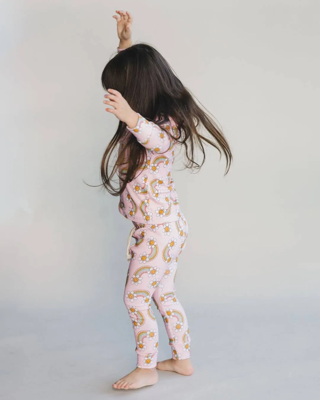 Lucky Panda Kids - Lounge Set | Retro Rainbow: 4T