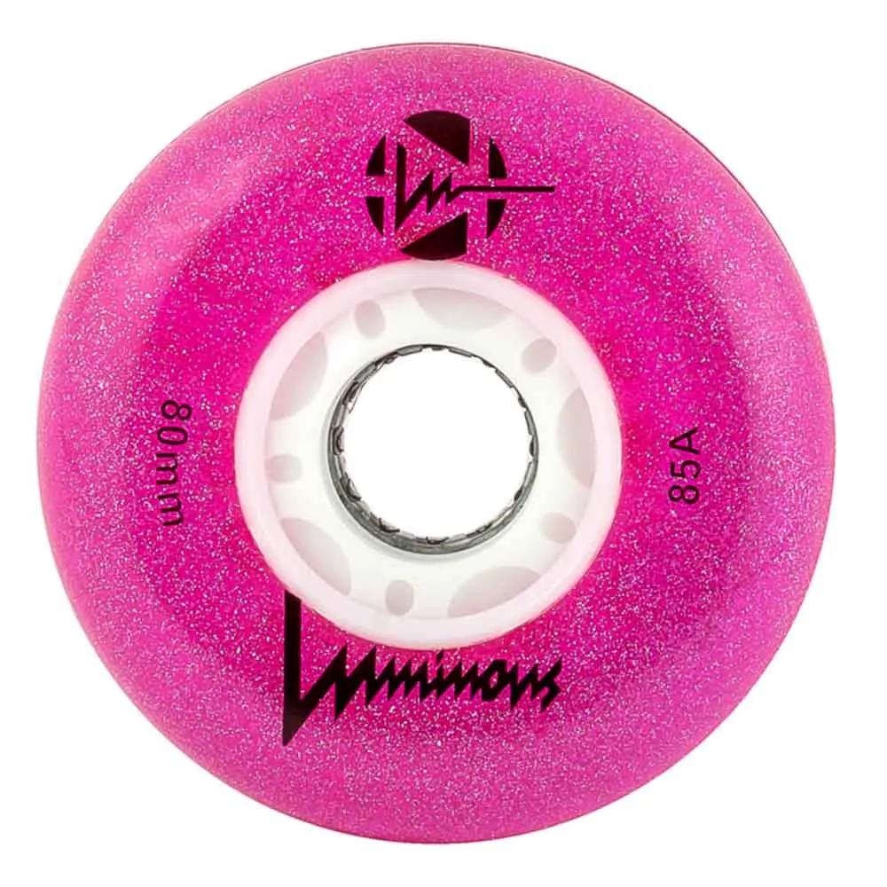 Luminous LED Inline Wheels Glitter 72mm 85a 4pk