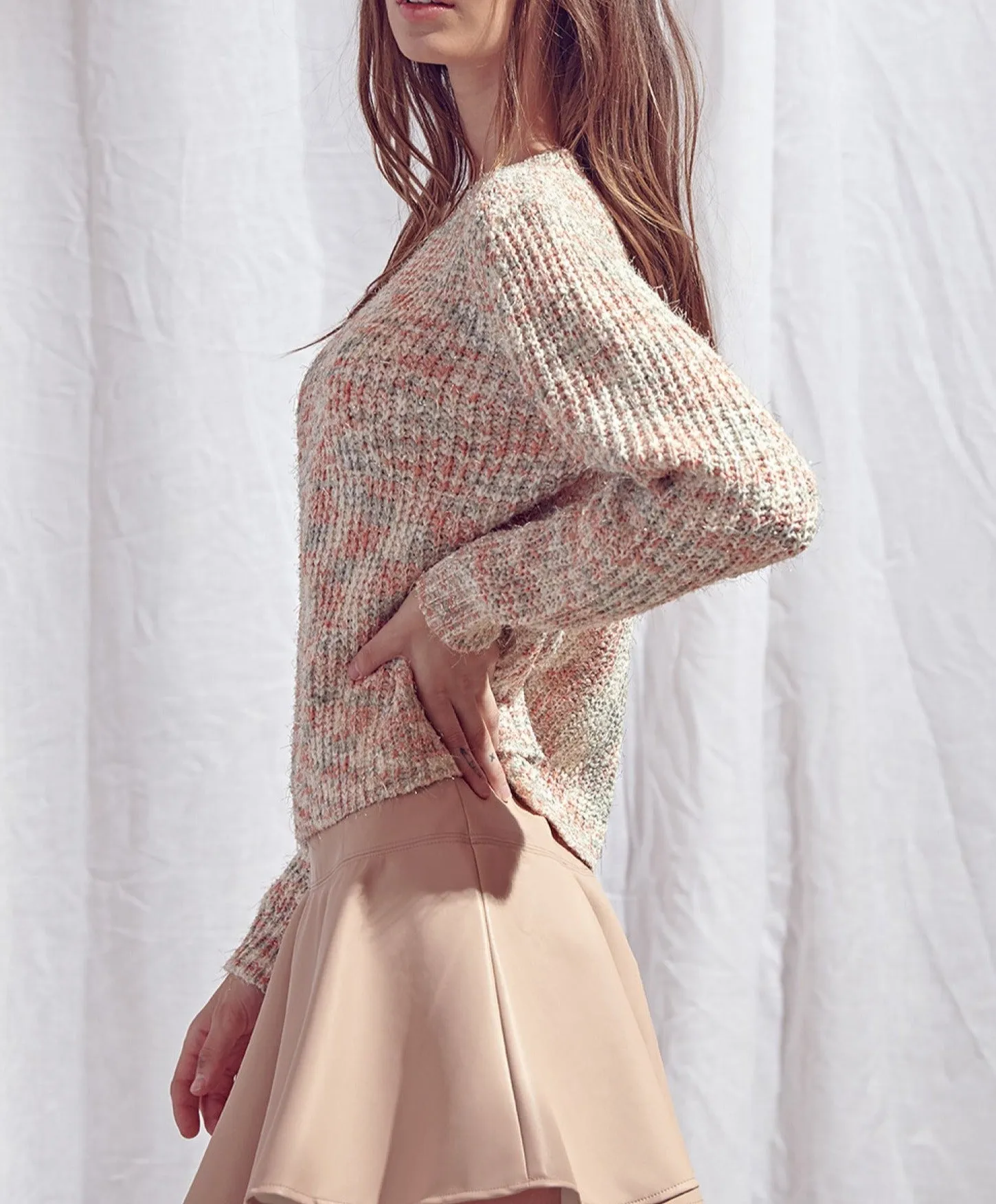 Lurex Boat Neck Sweater