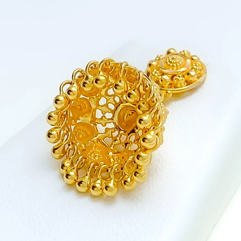 Luxurious Posh 22k Gold Floral Necklace Set