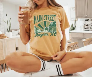 Main Street Maryville, MO Mustard Colored Tee