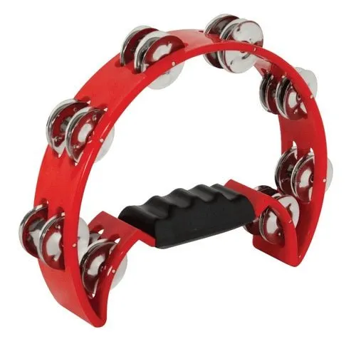 Mano Percussion Red Cutaway Tambourine