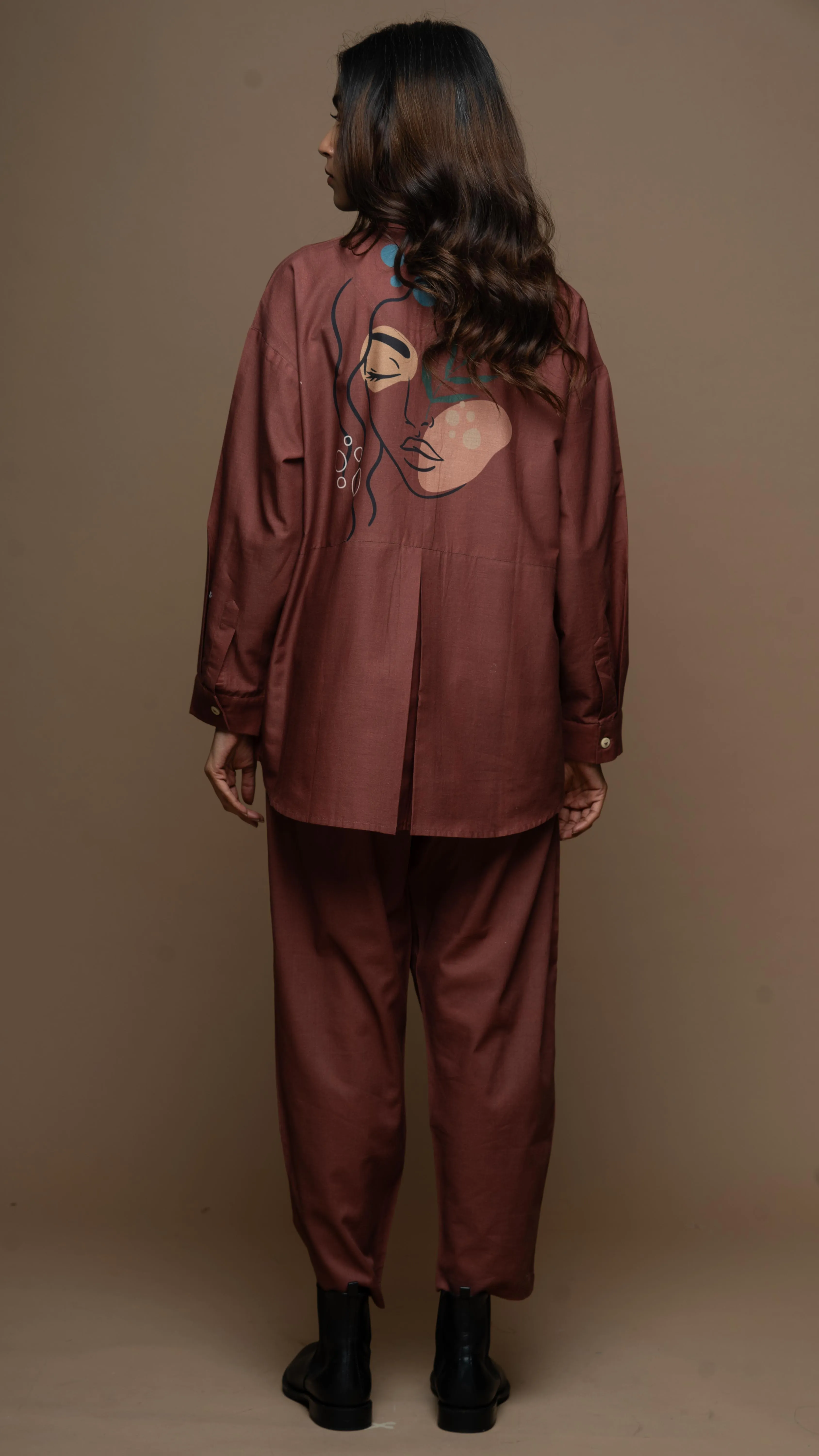 Marsala Tranquil Lady: Co-ord Pants Set