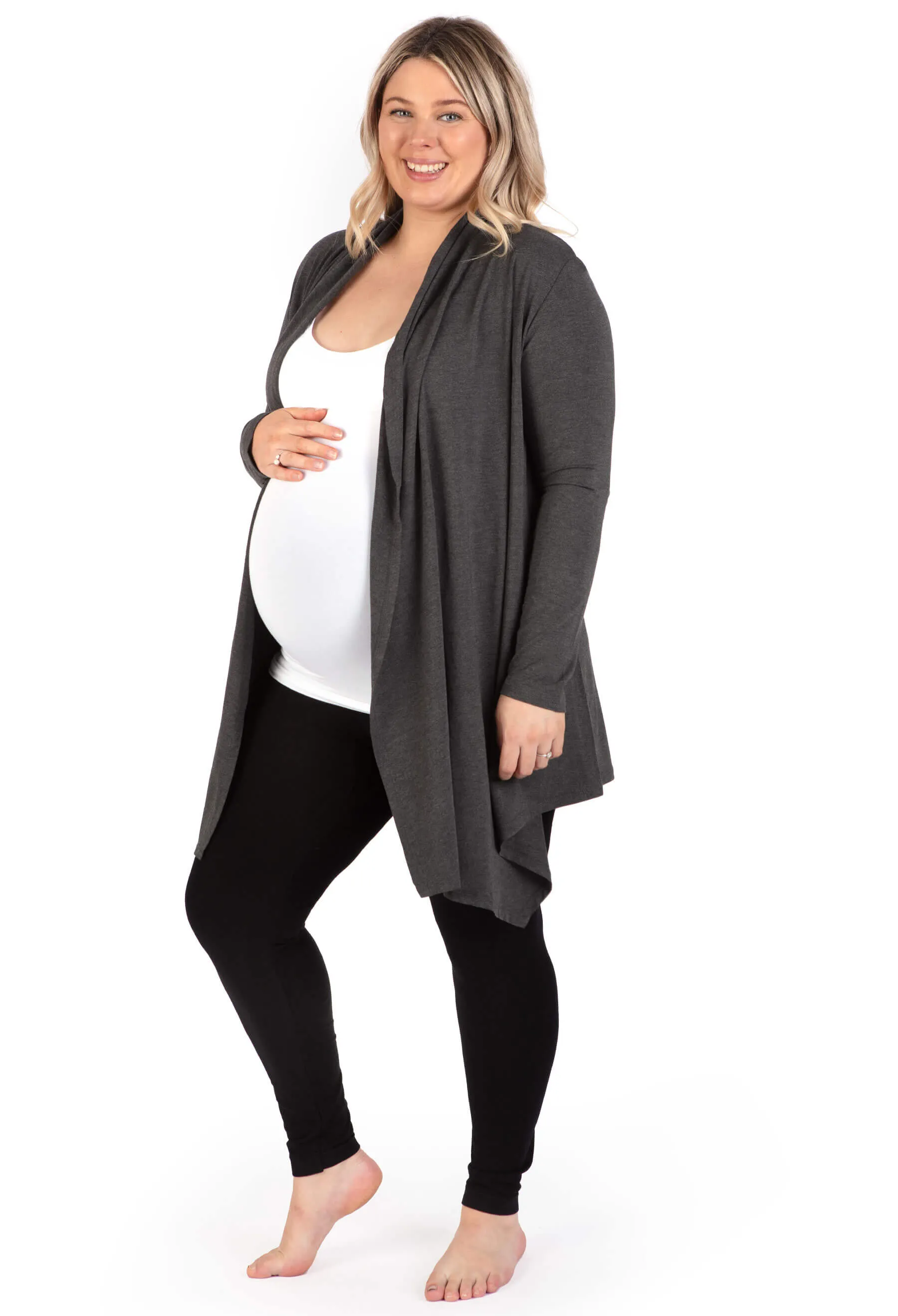 Maternity Bamboo Waterfall Cardigan - 2 Pack
