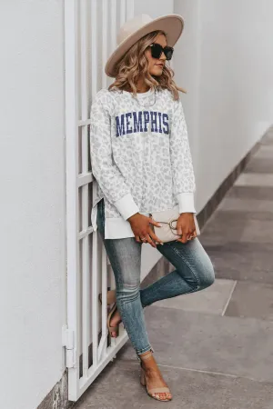 Memphis Tigers Side Slit Pullover | Leopard