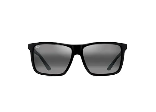 Men's Maui Jim Mamalu Bay Polarized Sunglasses Gloss Black/Neutral Grey
