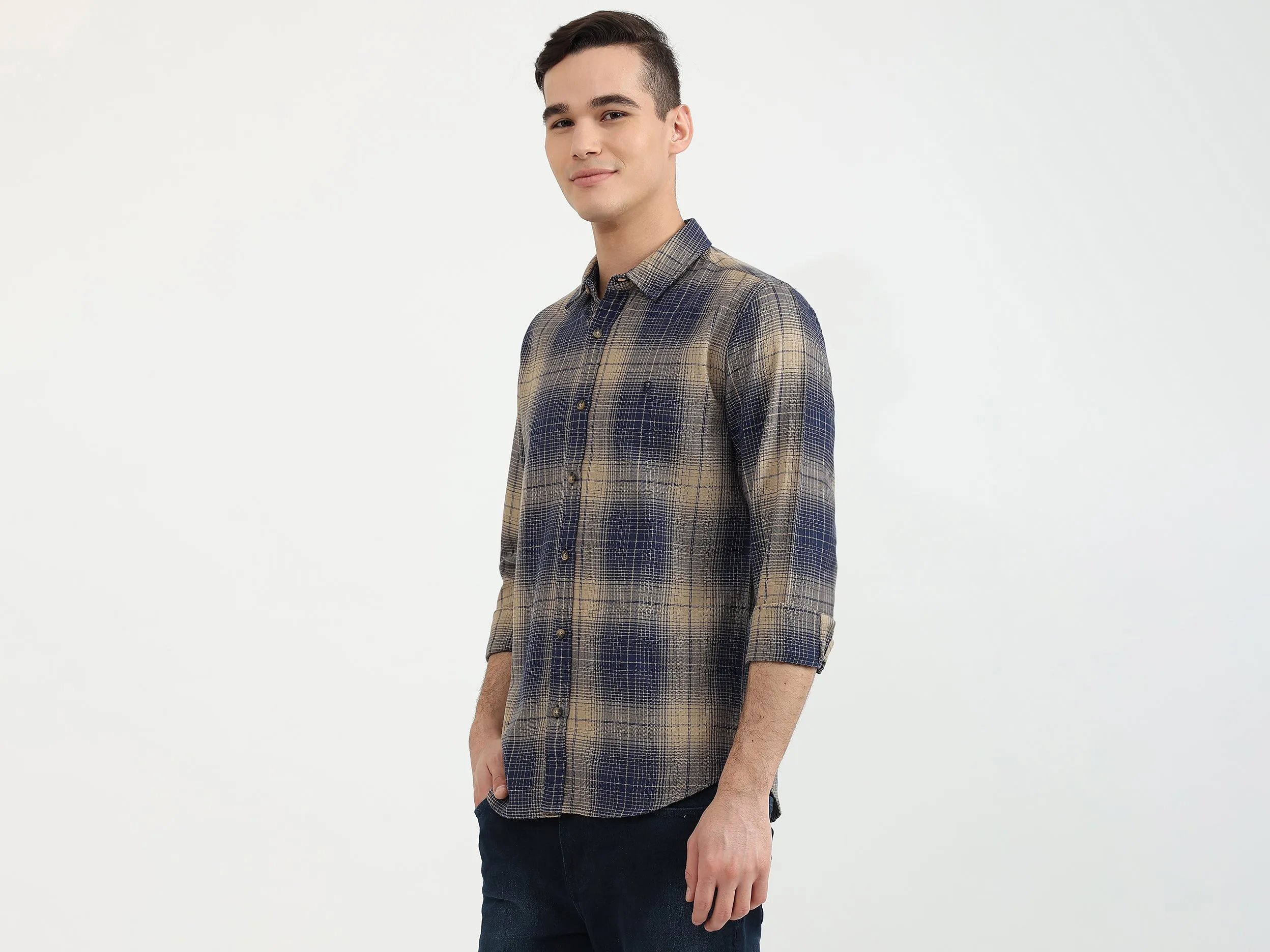 Mens Slim Fit Check Shirt