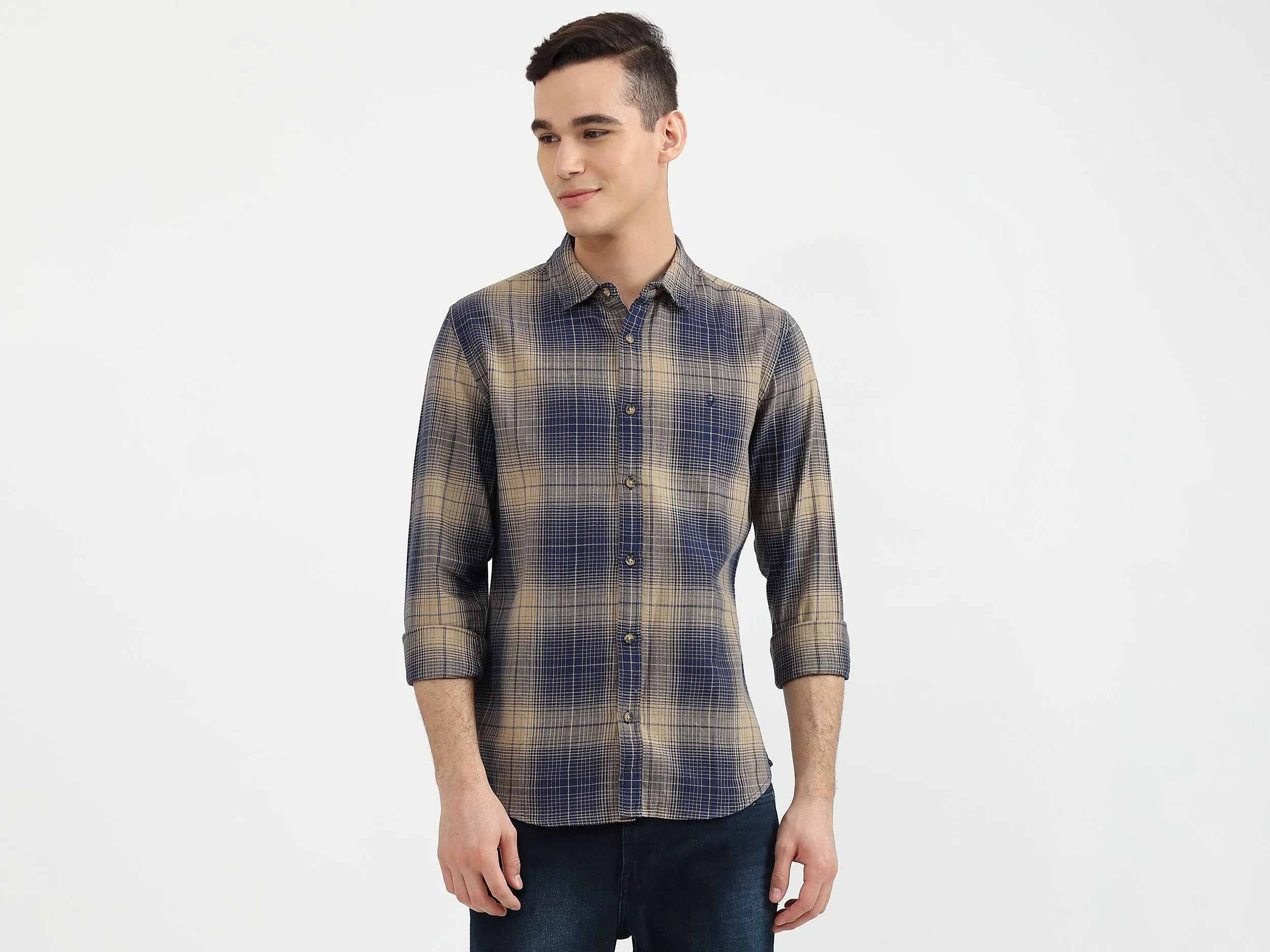 Mens Slim Fit Check Shirt