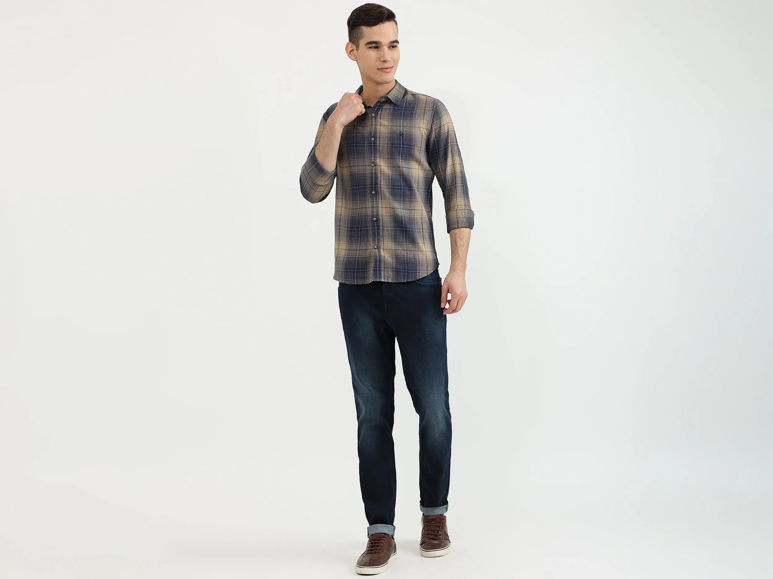 Mens Slim Fit Check Shirt