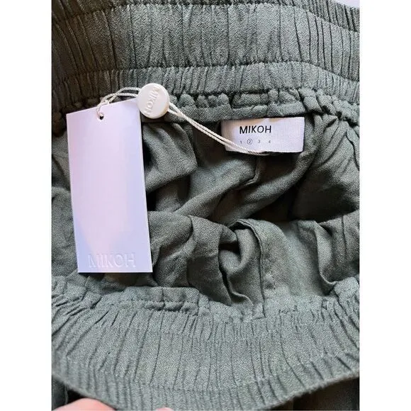 MIKOH Green Drawstring Pull On Shorts NWT