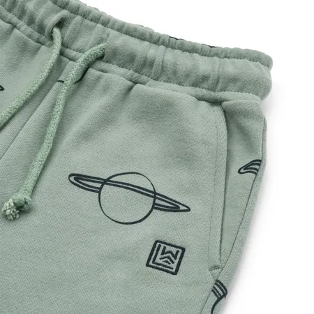 Mint Printed Planets Shorts