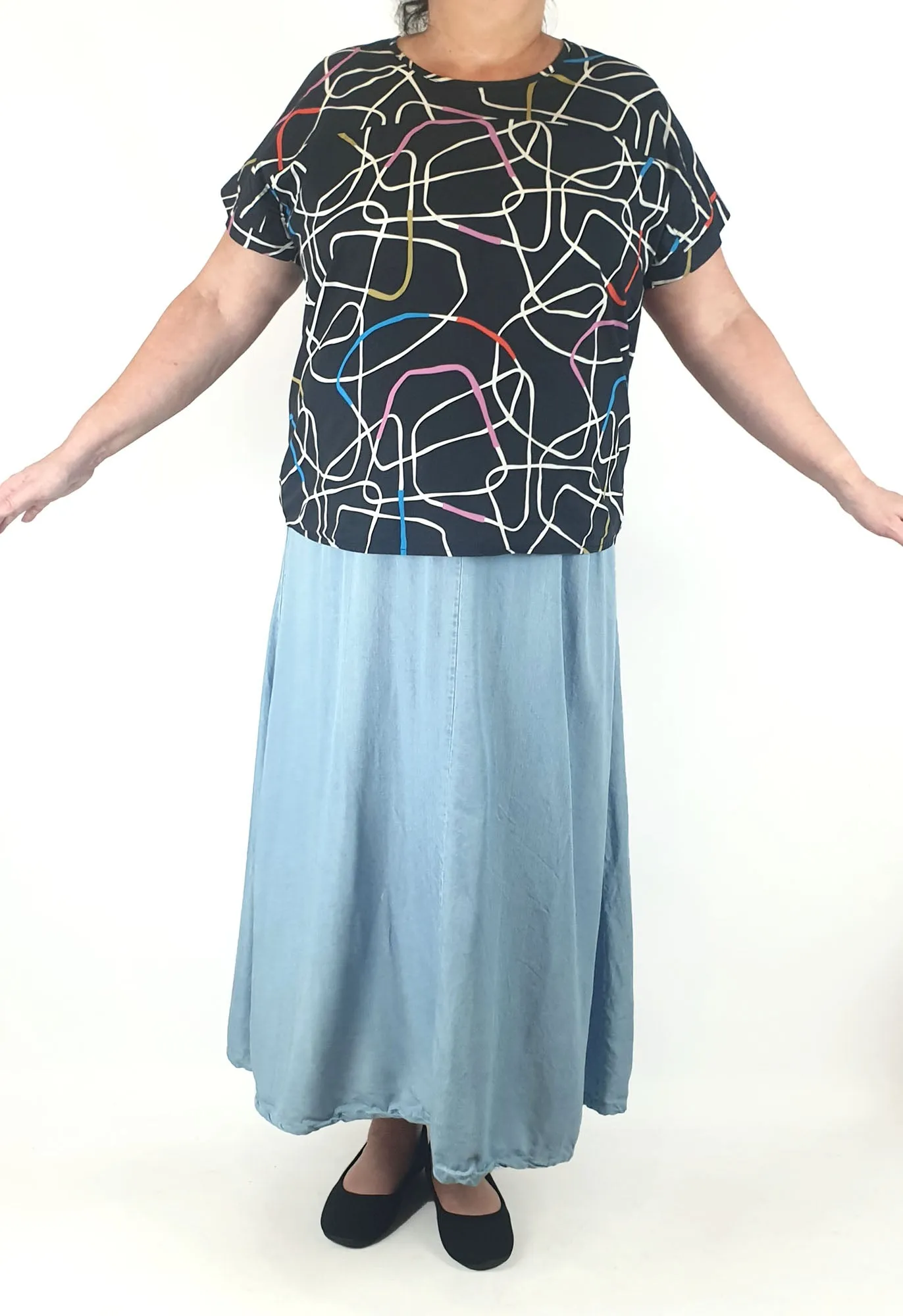 Miranda Murphy unique print top size XXL