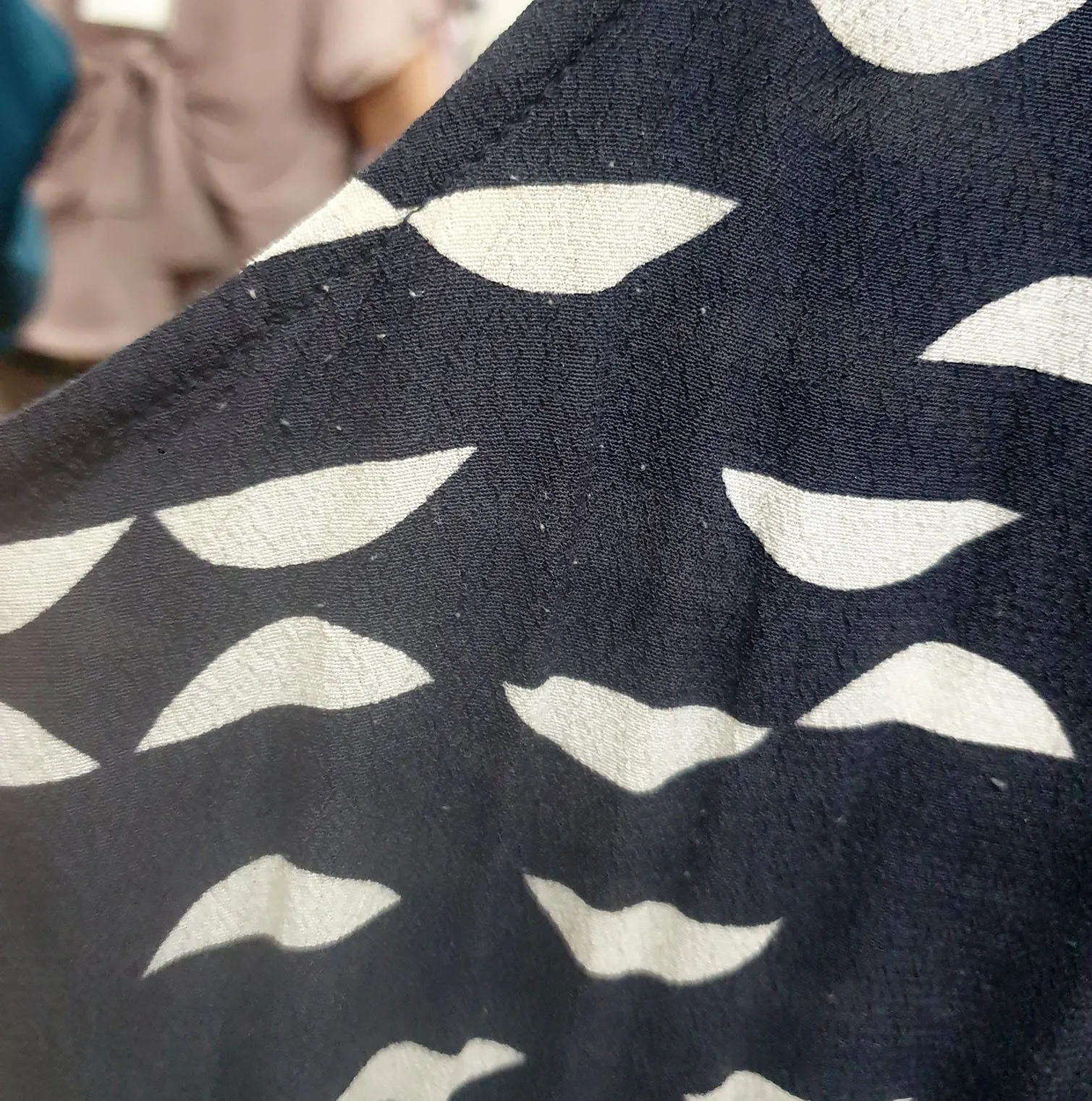 Mister Zimi navy unique print top size 10