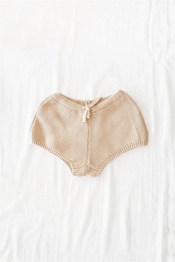 Mocha Mini Knit Shorts