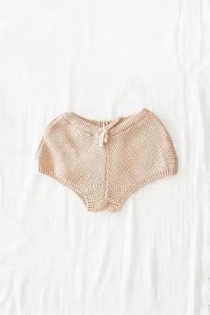 Mocha Mini Knit Shorts