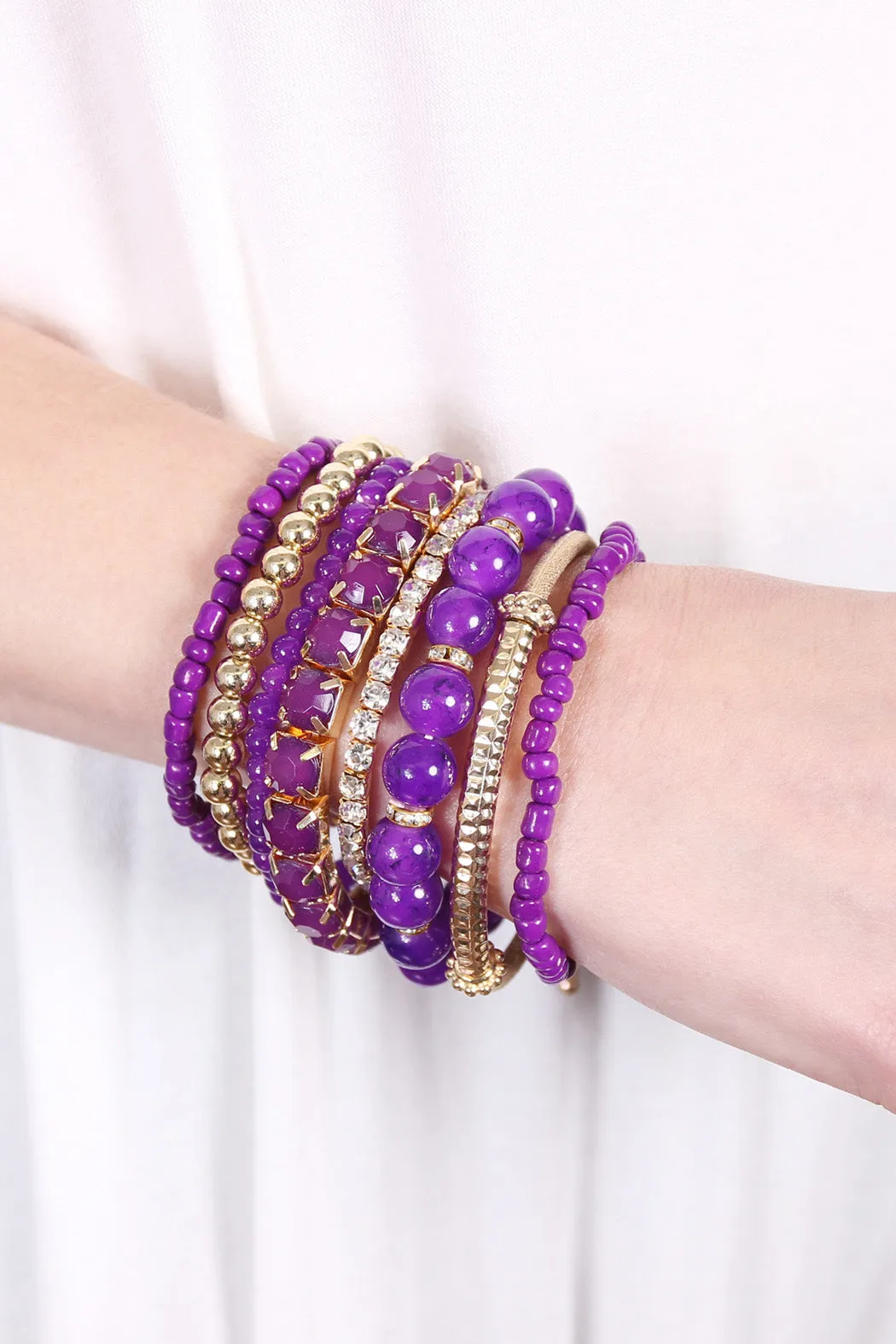 Multicolor Bead Bracelet Set