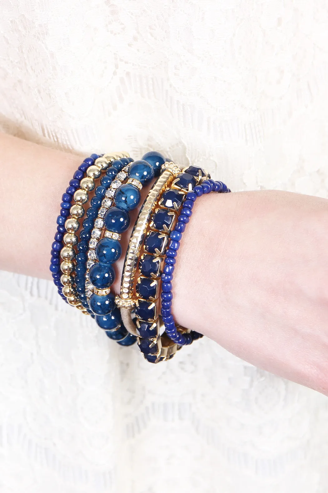 Multicolor Bead Bracelet Set