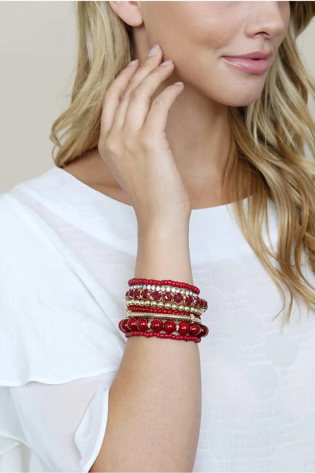 Multicolor Bead Bracelet Set