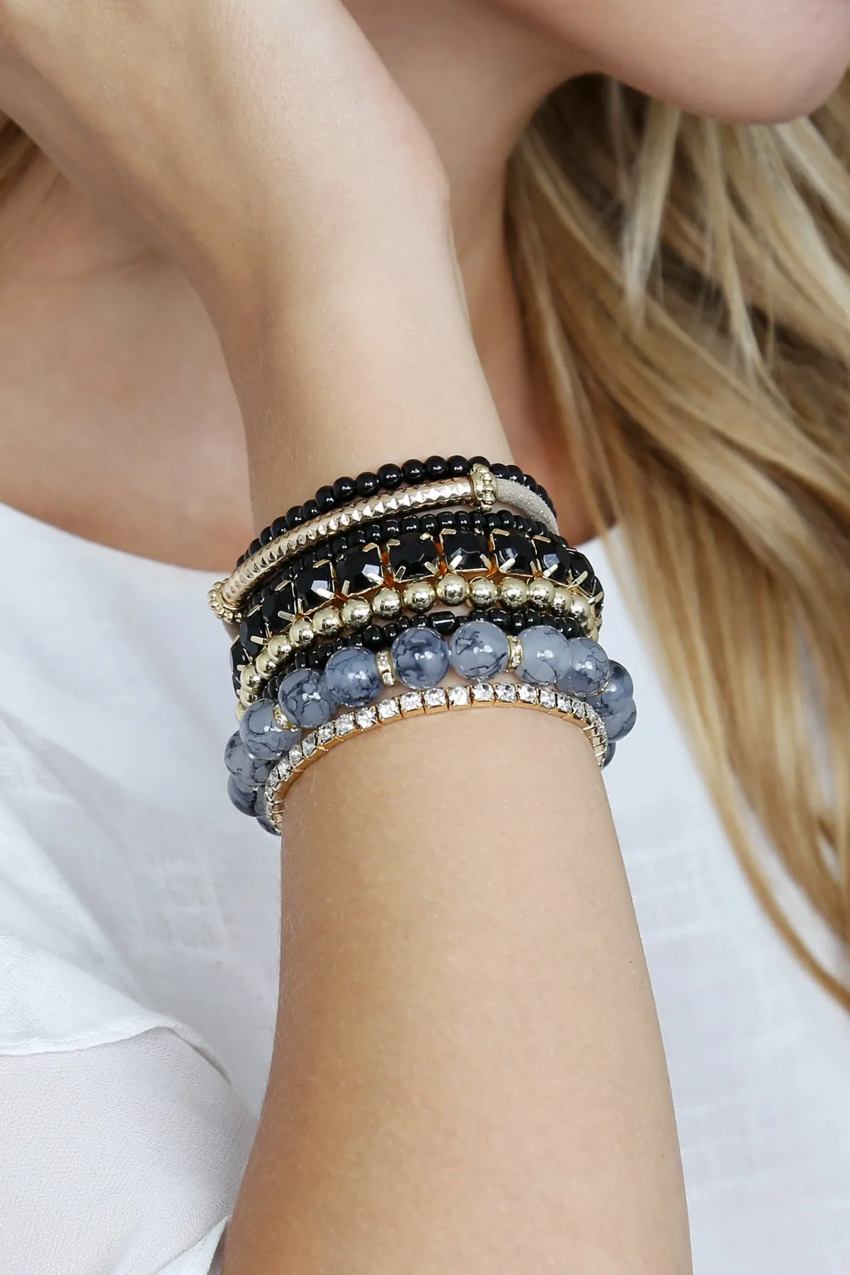 Multicolor Bead Bracelet Set