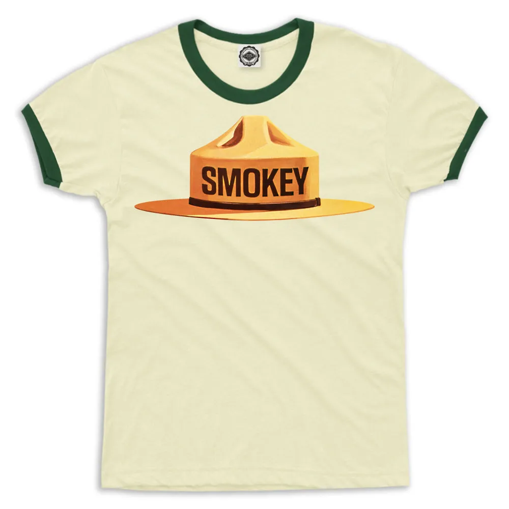 Multicolor Smokey Bear Ranger Hat Men's Ringer Tee