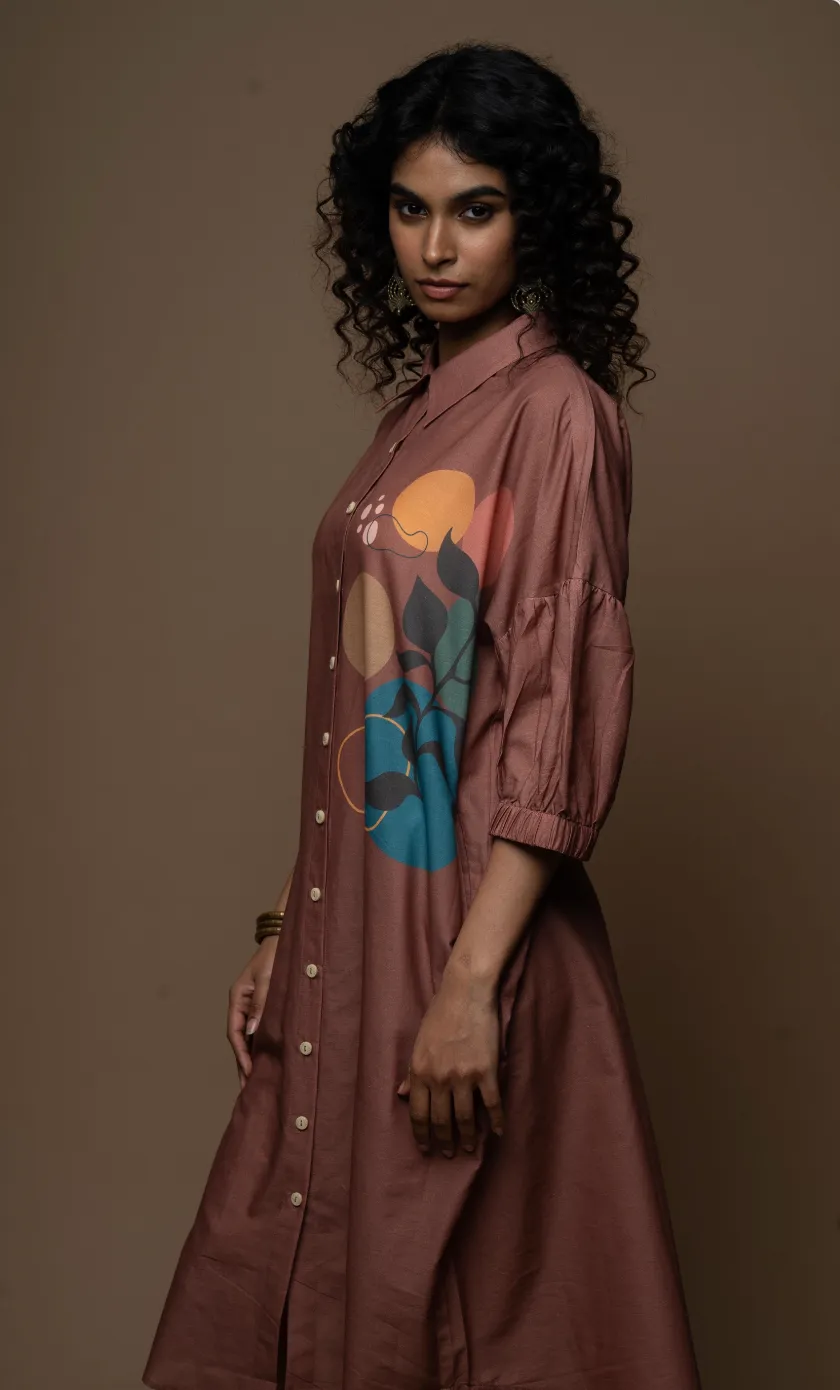 Muted Desert Rose Mystic Leaf: Co-ord Pants Set