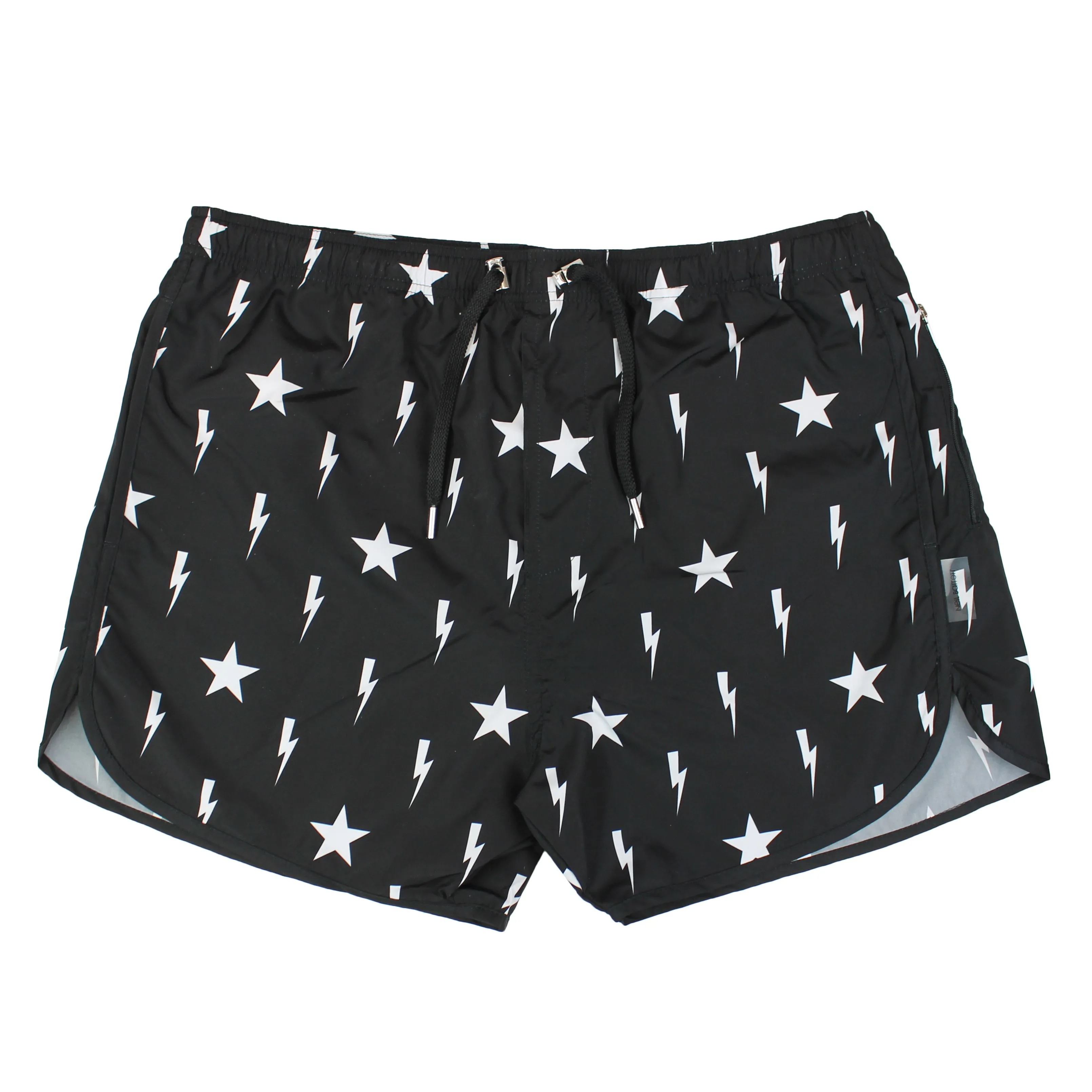 Neil Barrett - Lightning/Star Swim Shorts in Black