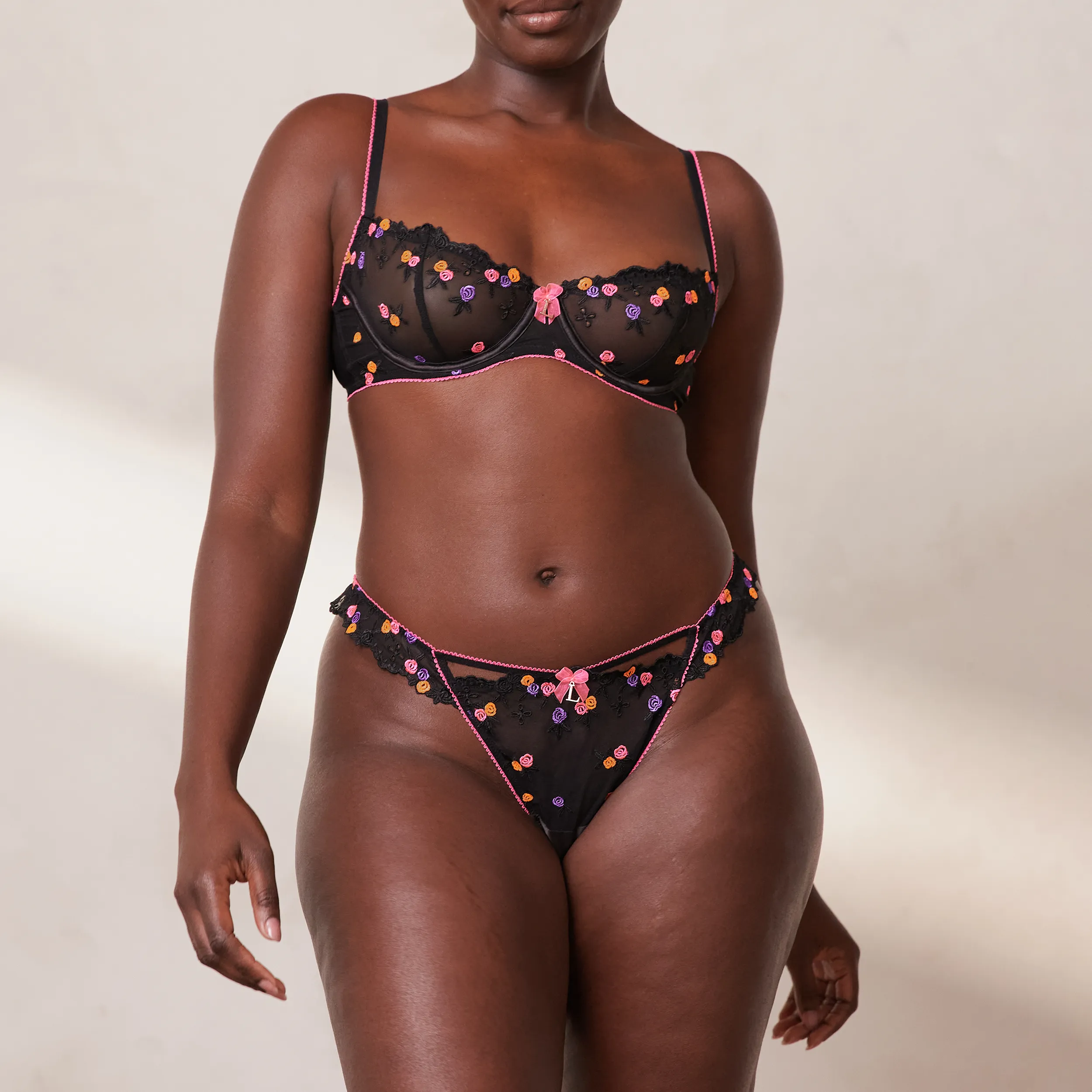 Neon Balcony Soutien-Gorge - Noir
