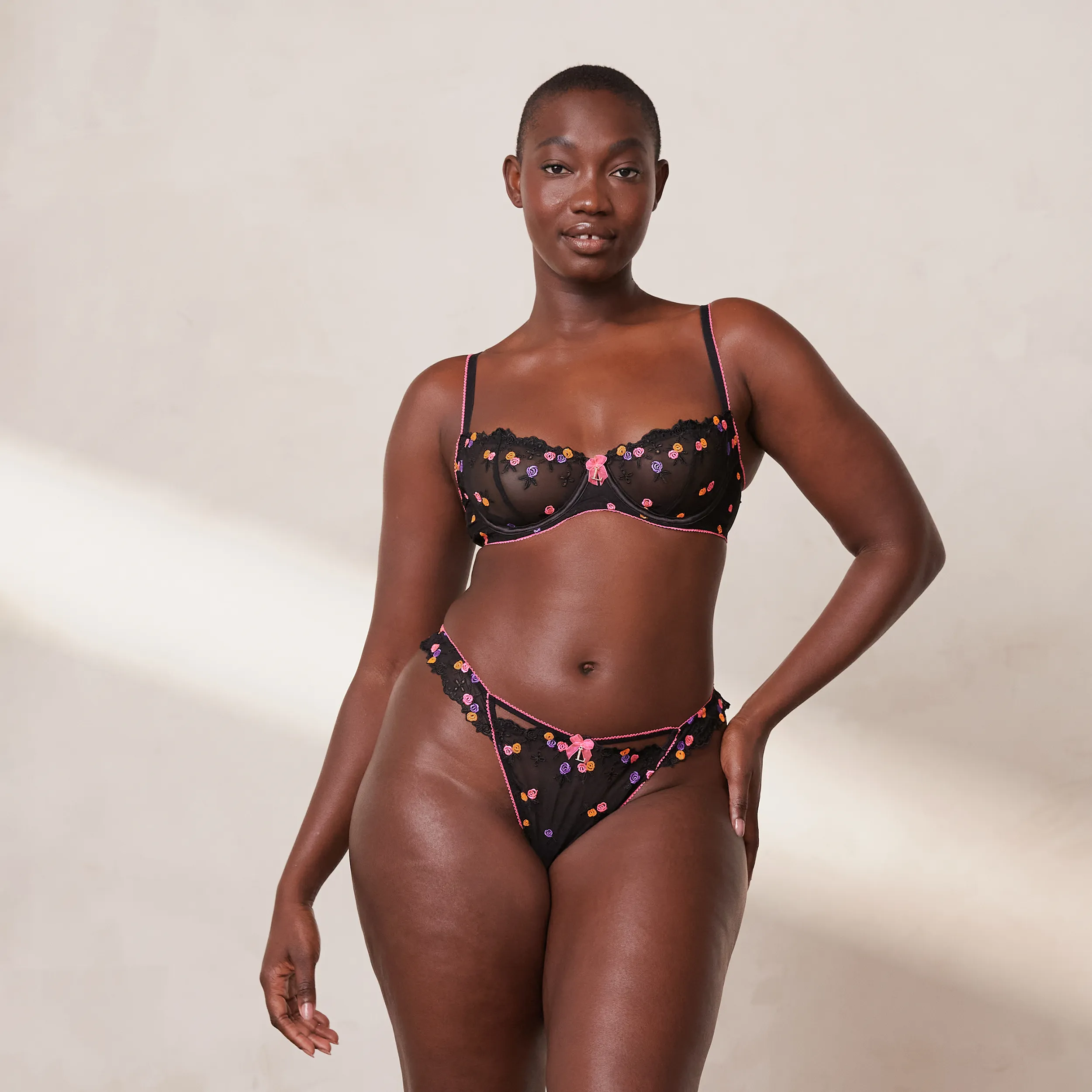 Neon Balcony Soutien-Gorge - Noir