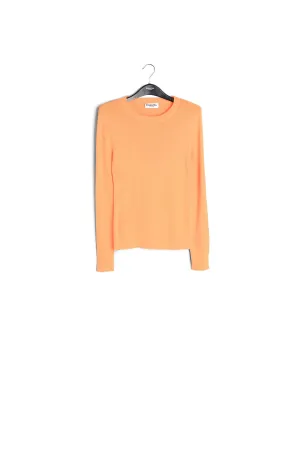Neon orange rib-knitted sweater