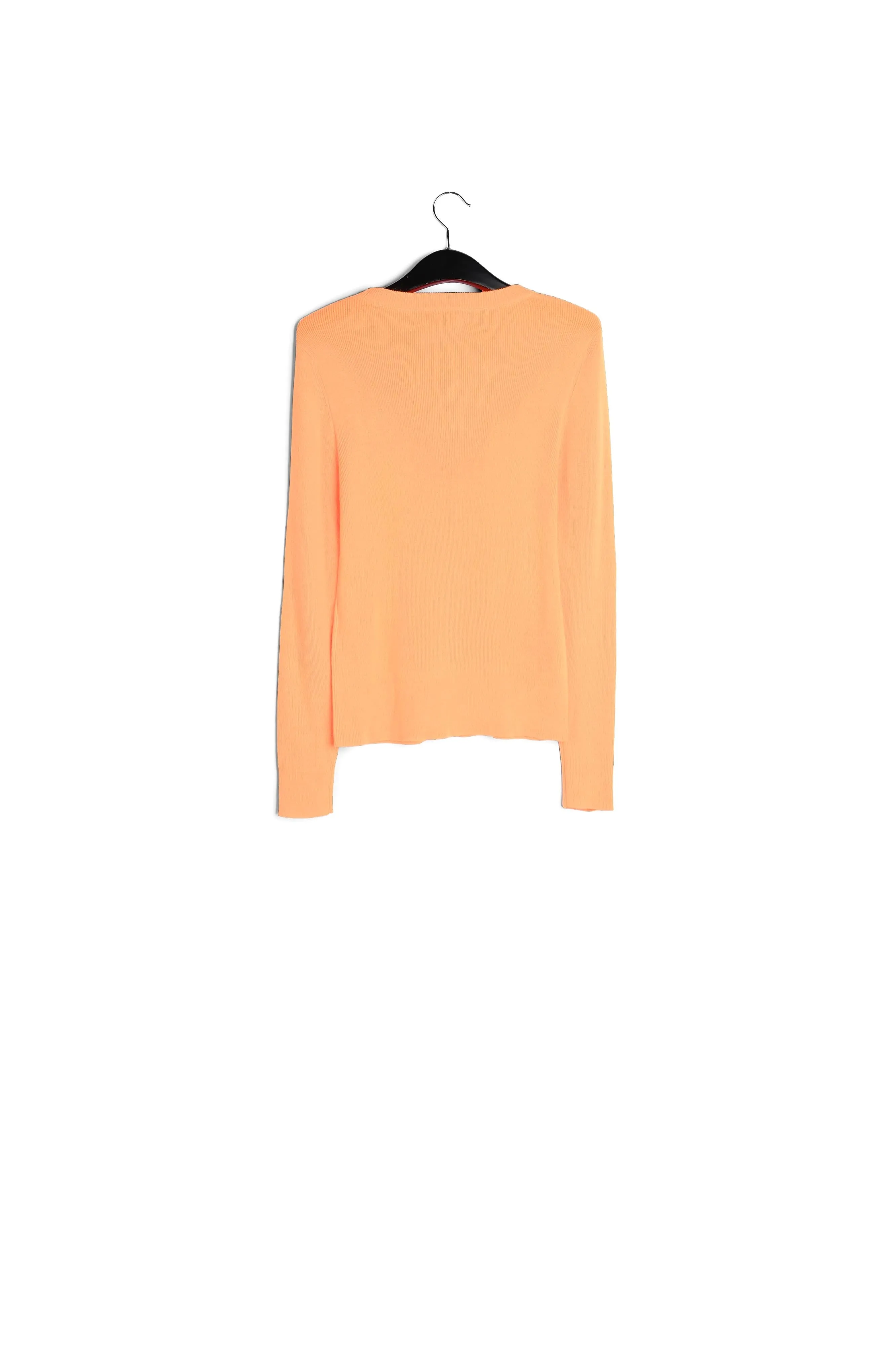 Neon orange rib-knitted sweater