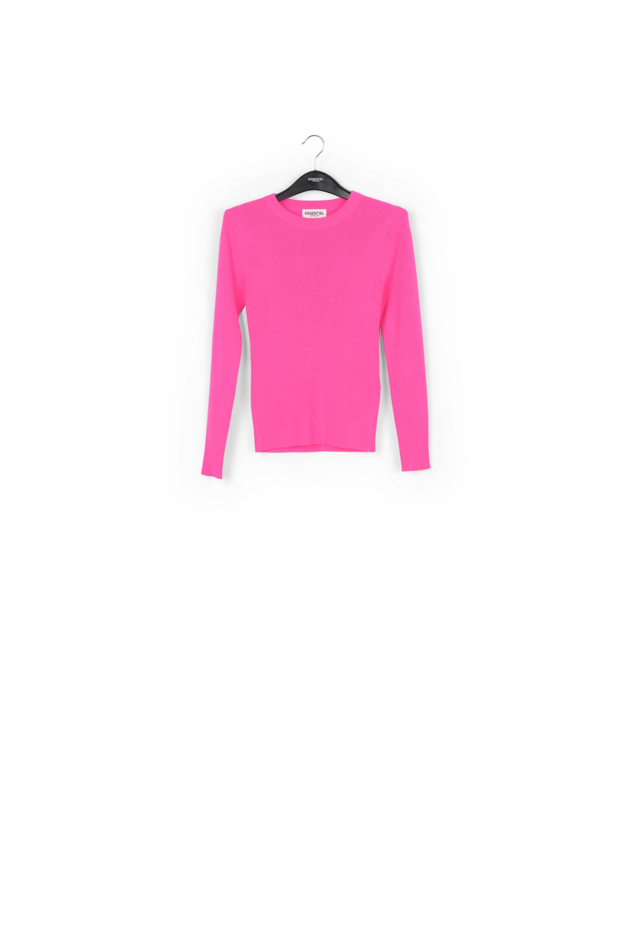 Neon pink rib-knitted sweater