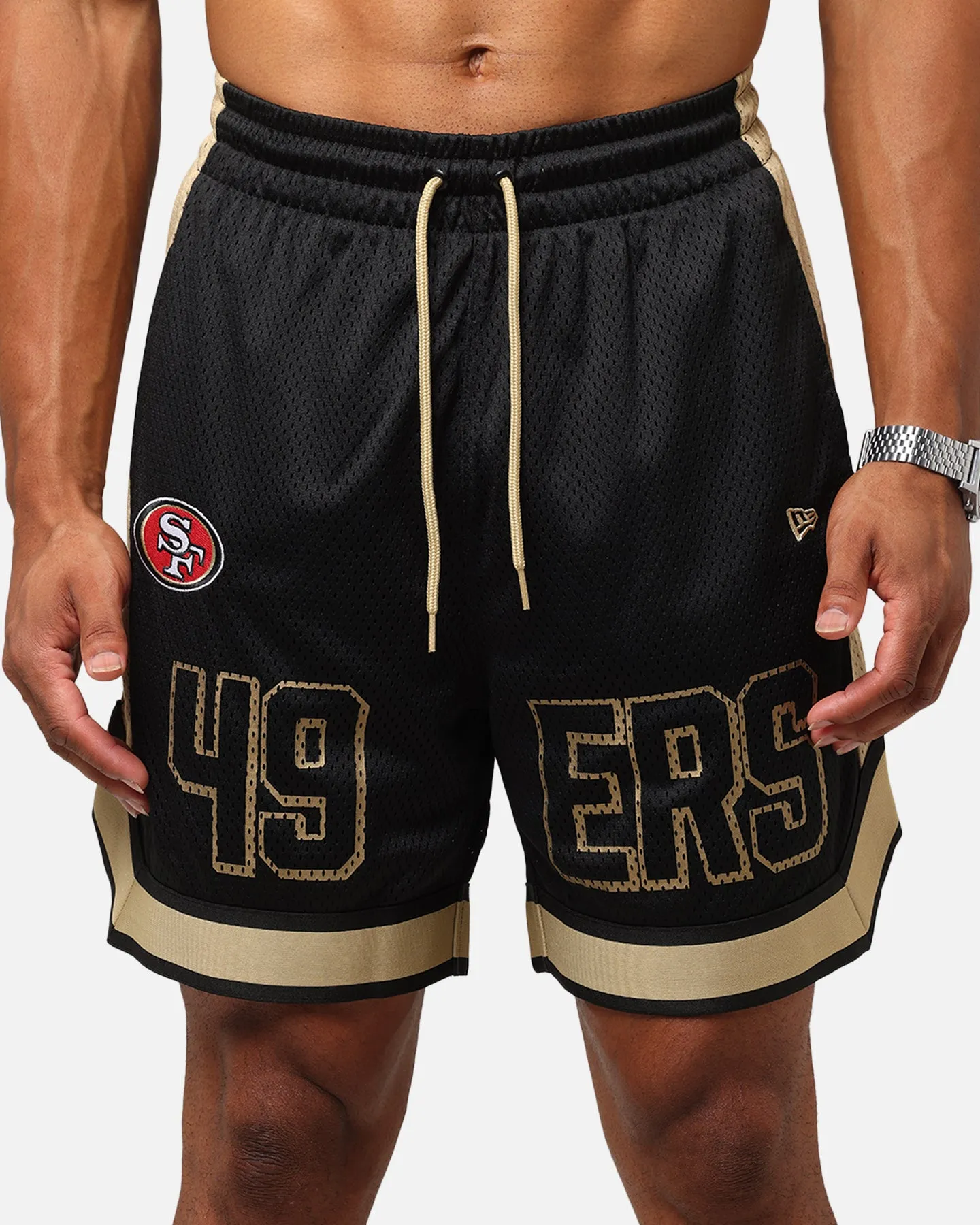 New Era San Francisco 49ers NFL Graphic Shorts Black