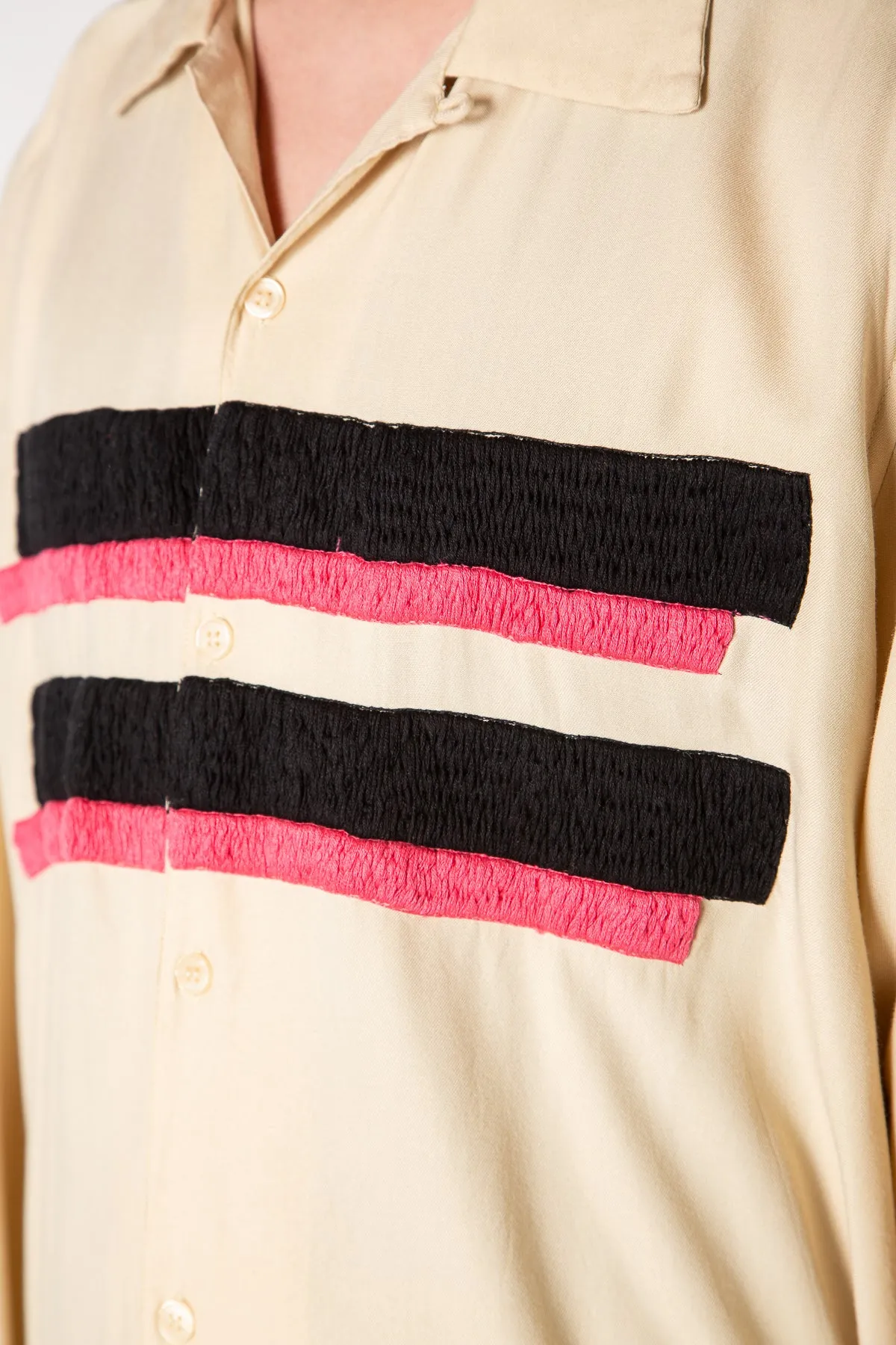 NOMA T.D. | LINES EMBROIDERY LONG SLEEVE SHIRT