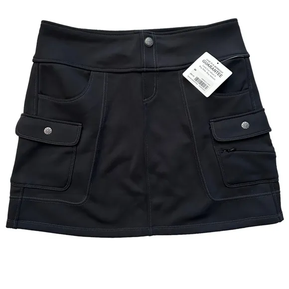 NWT Athleta Black Snow Slide Skirt Pull-on