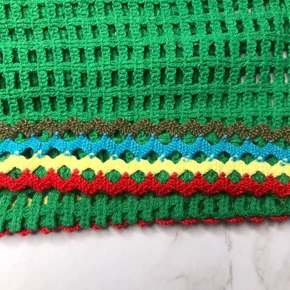 NWT BDG Open-Knit Kelly Green Baja Crochet Drawstring Waist Coverup Shorts, M