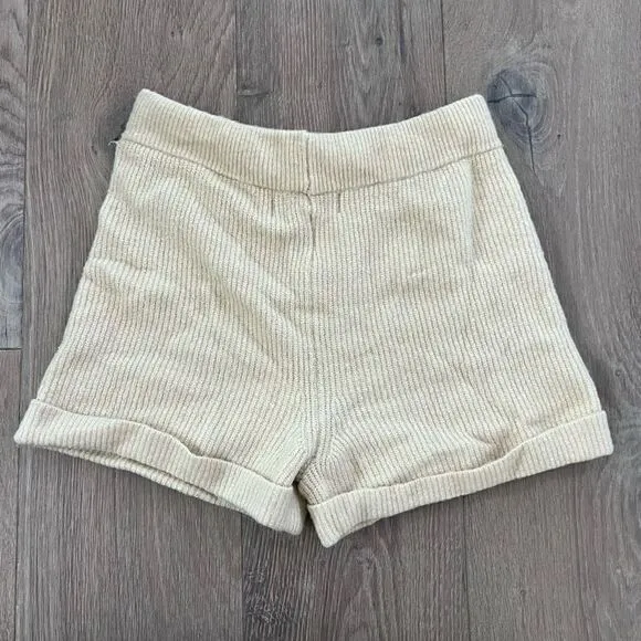 NWT L’Acadamie Harley Knit Shorts in Natural Size S