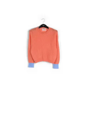 Orange mohair-blend knit