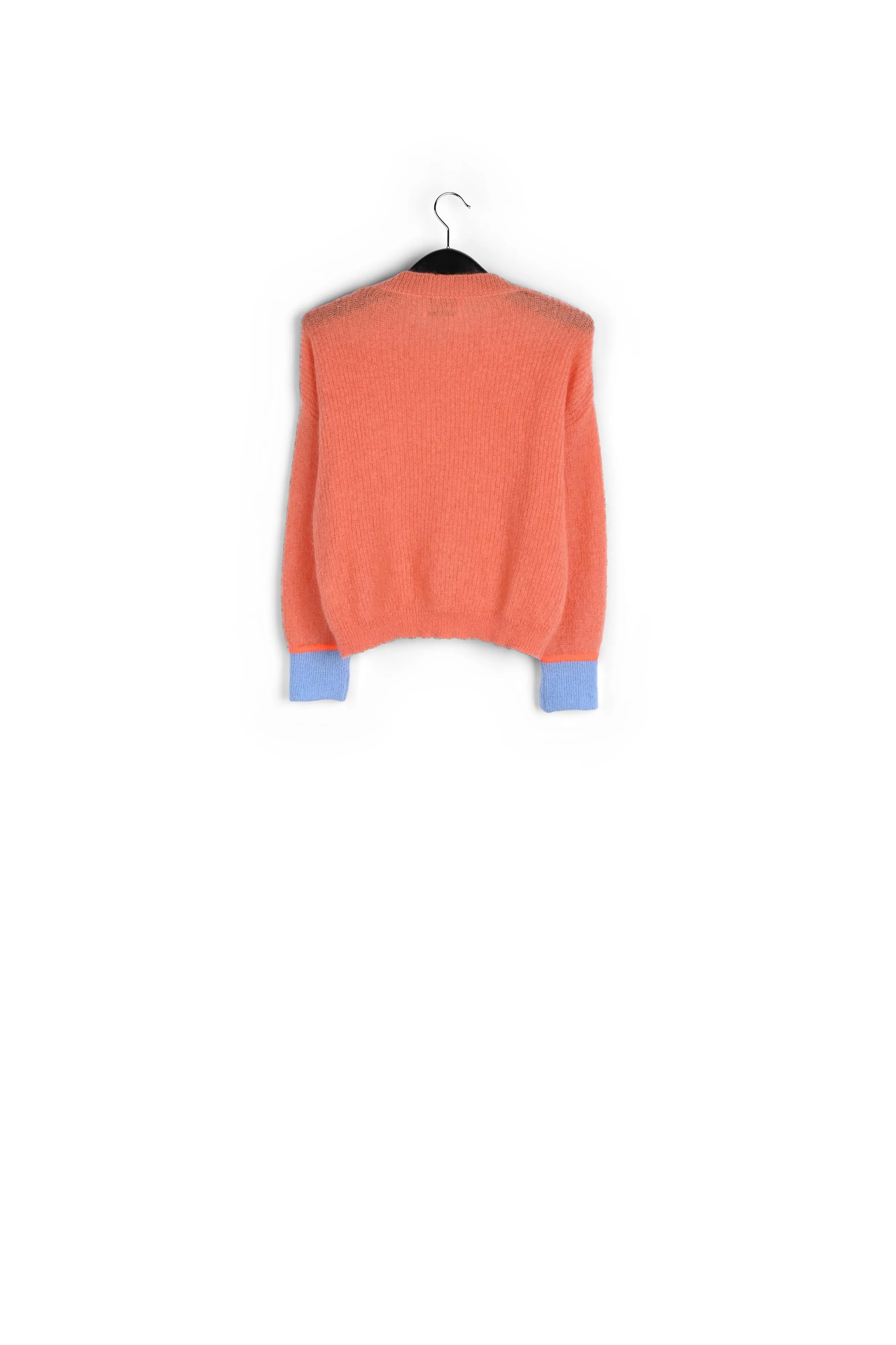 Orange mohair-blend knit