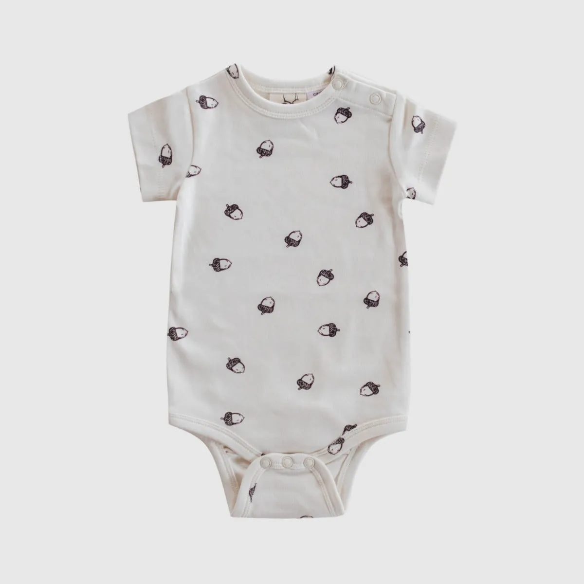 Organic Cotton Acorn S/Slv Bodysuit