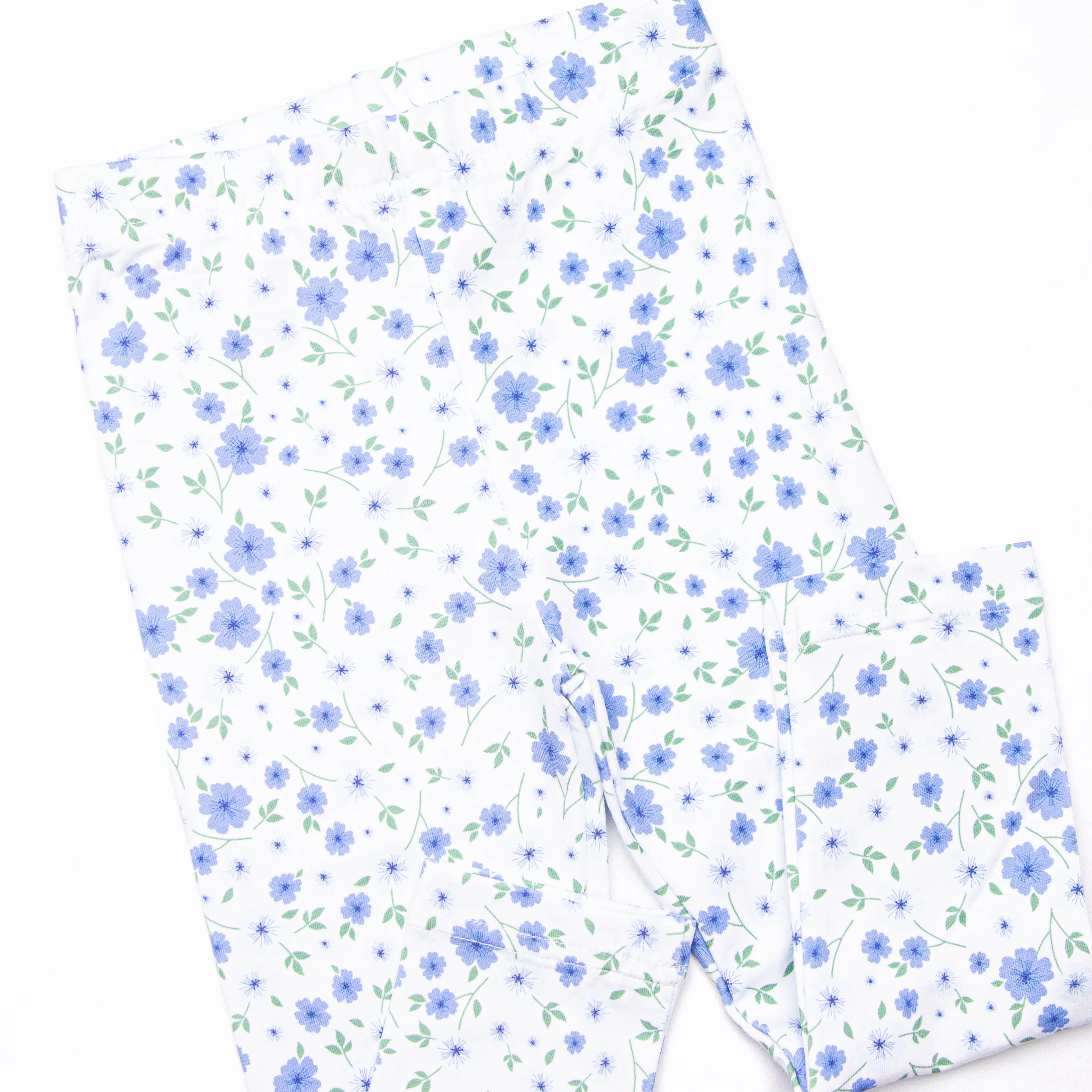Pale Blooms Legging Set, Blue