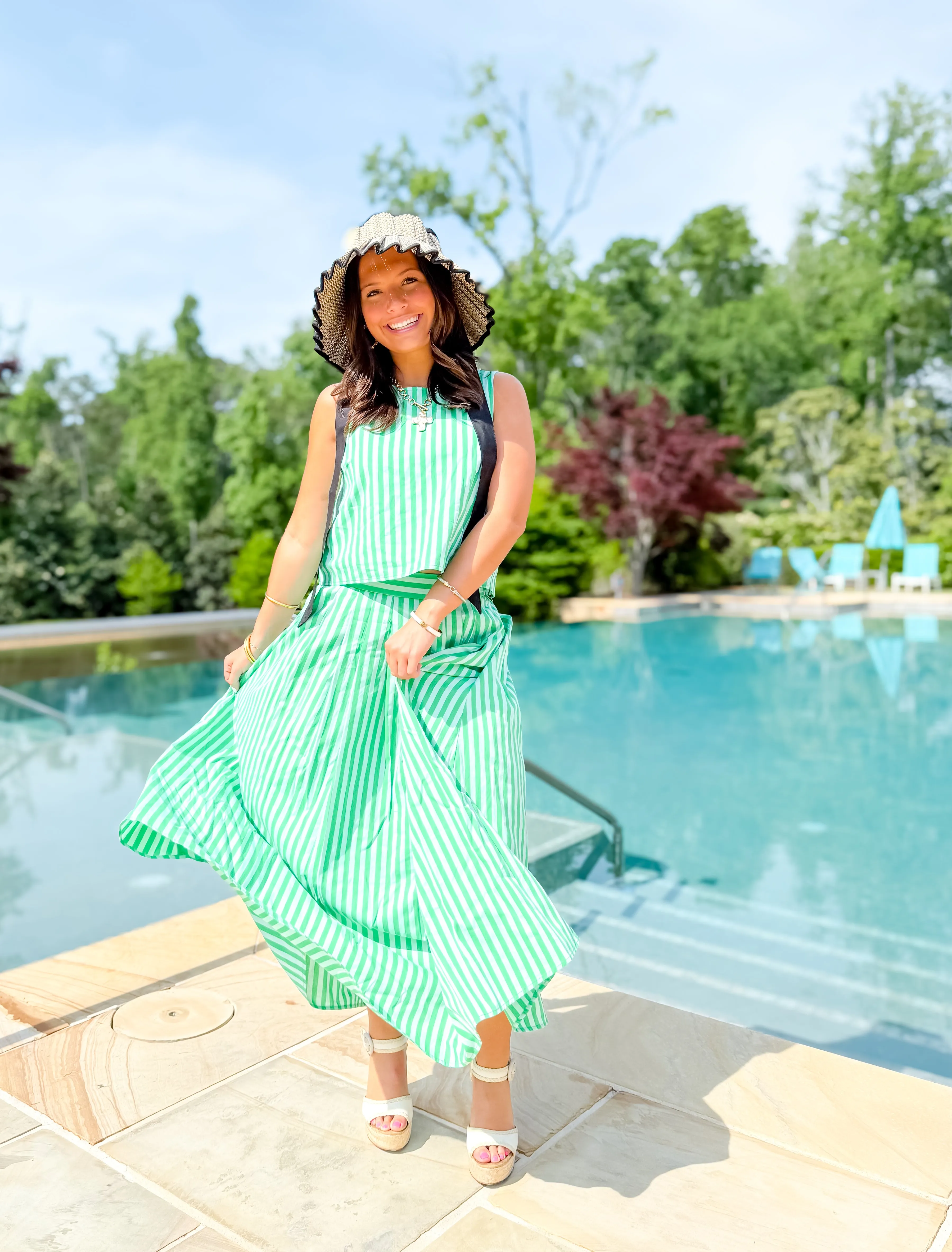 Palm Beach Top & Skirt Set