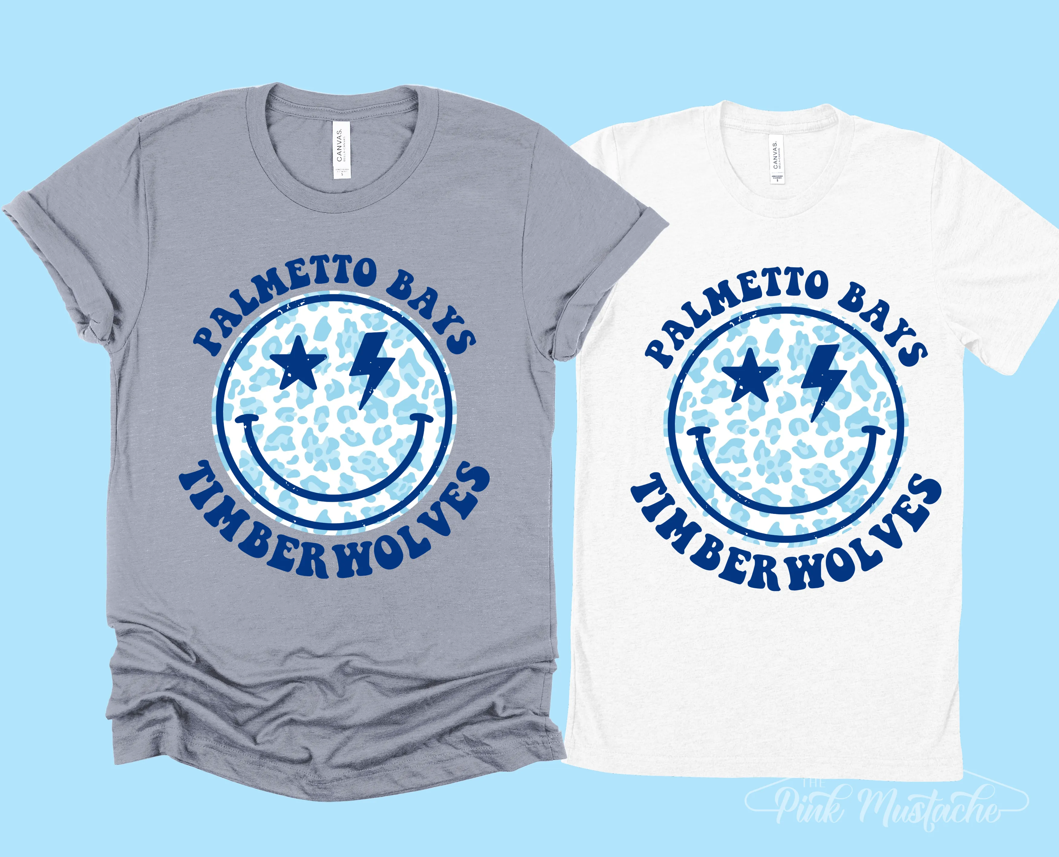 Palmetto Bays Timberwolves Tee/ School Tees / Smiley Leopard