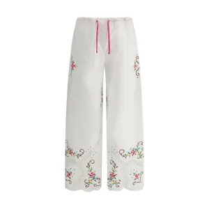 Pants with floral details