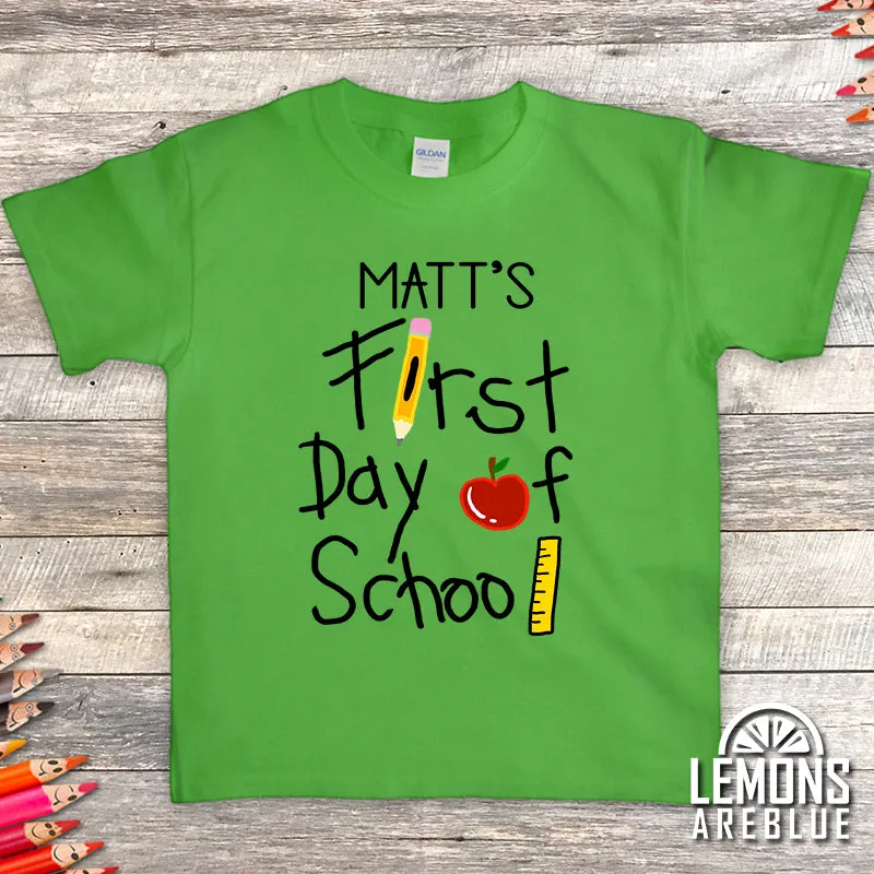 Personalized First Day Of School Premium Youth Tees