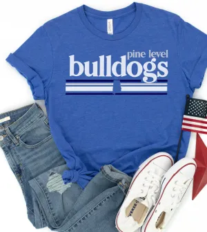 Pine Level Bulldogs Tee/ Custom School Shirt