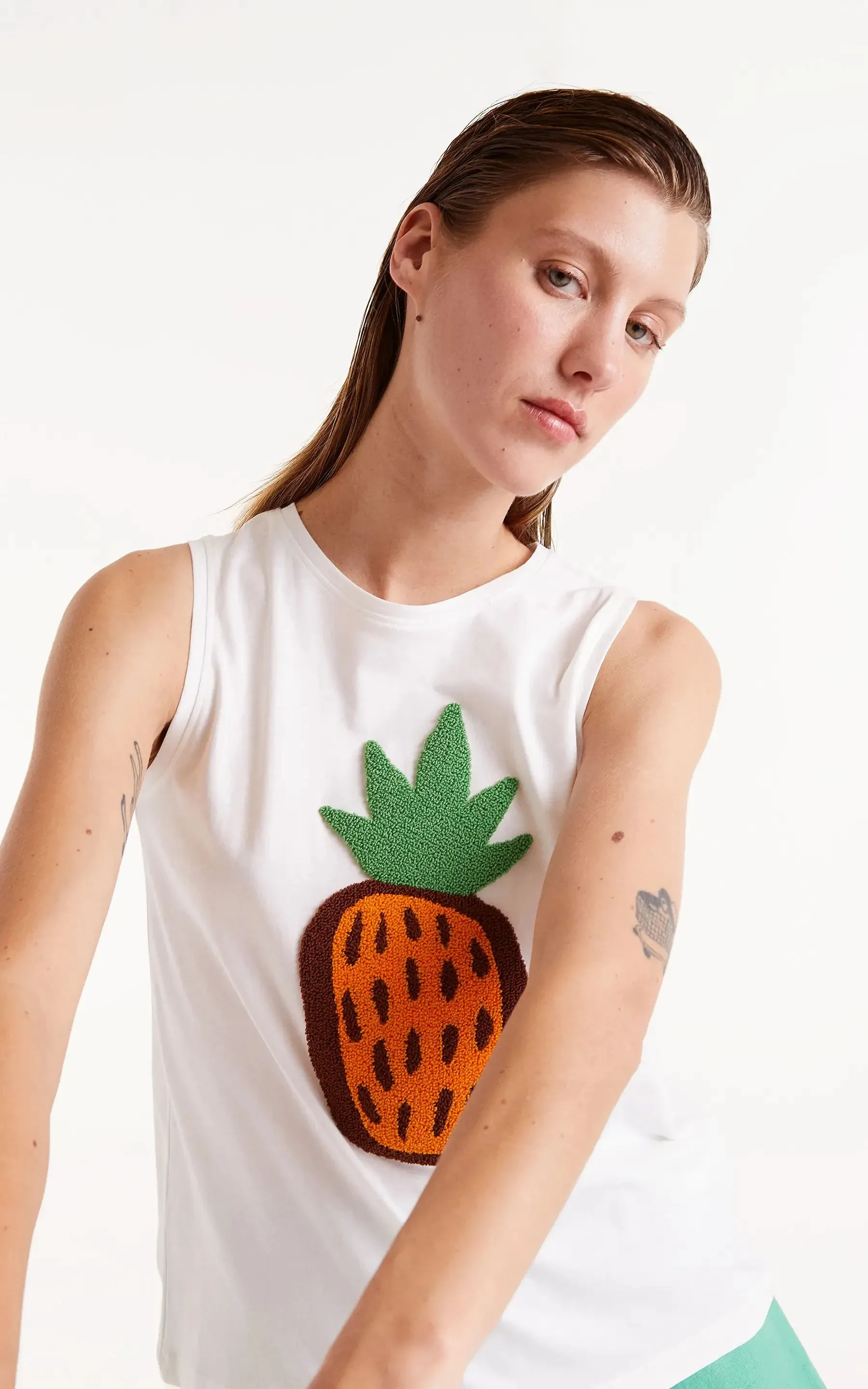 Pineapple Print T-shirt