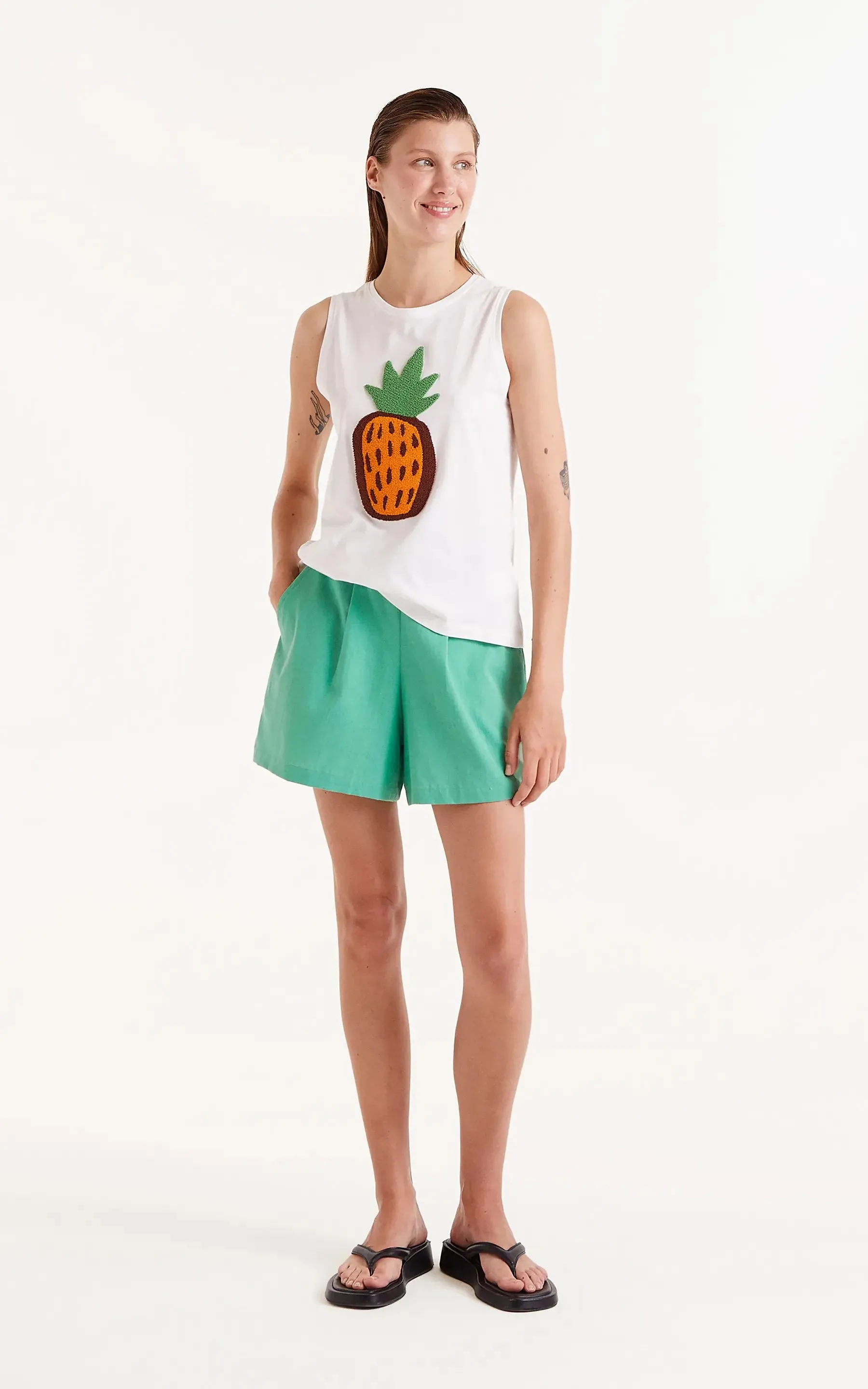 Pineapple Print T-shirt