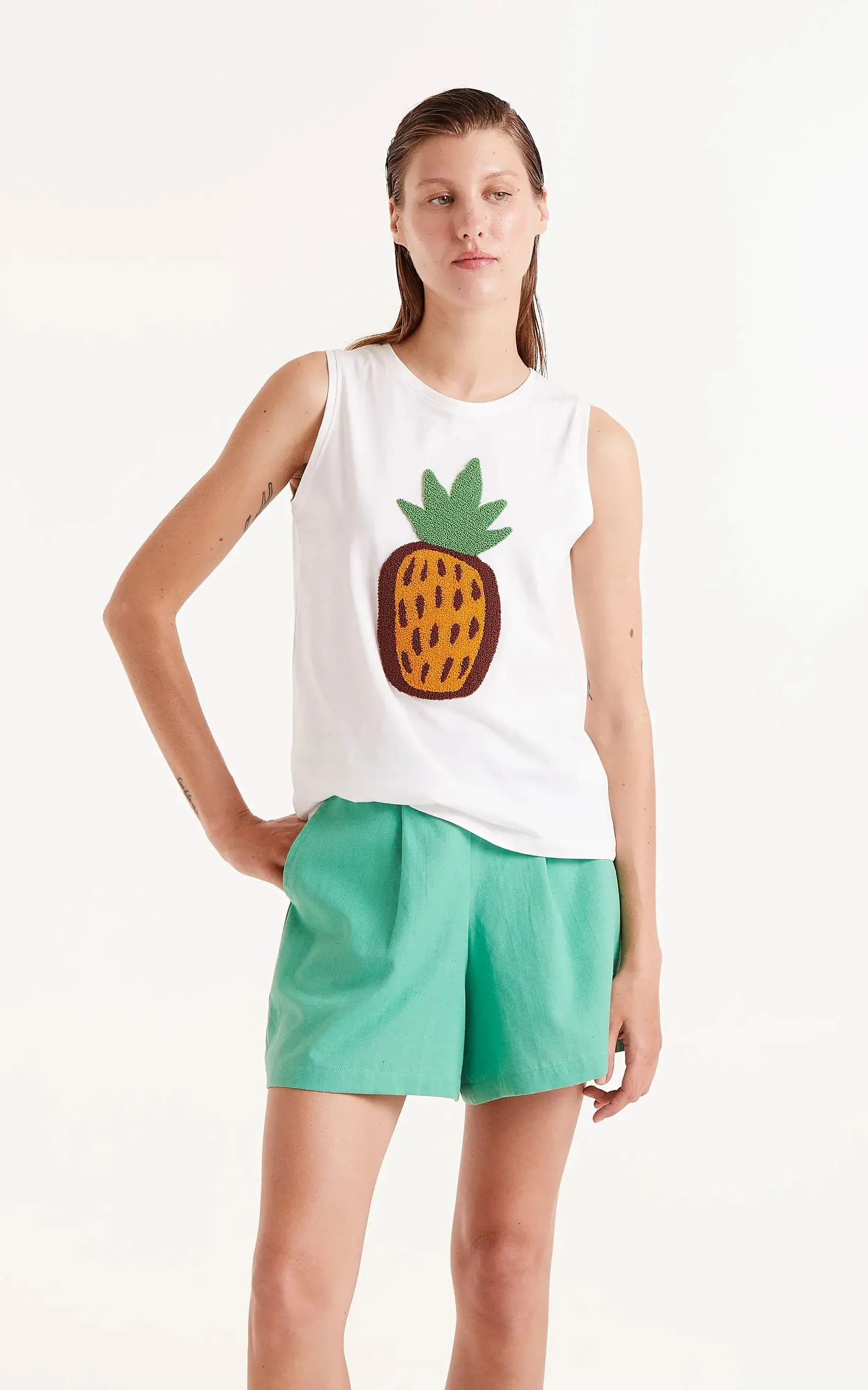 Pineapple Print T-shirt